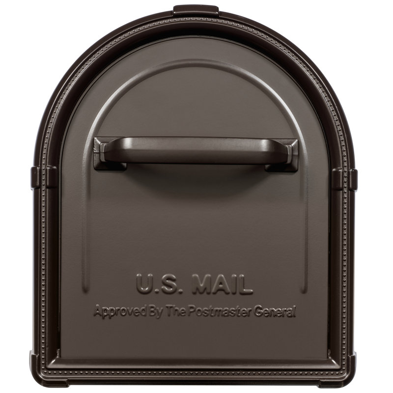 Architectural Mailboxes Hillsborough Steel Post Mounted Mailbox with Closure & Reviews